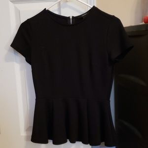 Black Peplum Top